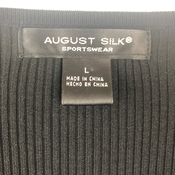 AUGUST SILK Black Lightweight Sweater Top - Picture 3 of 6